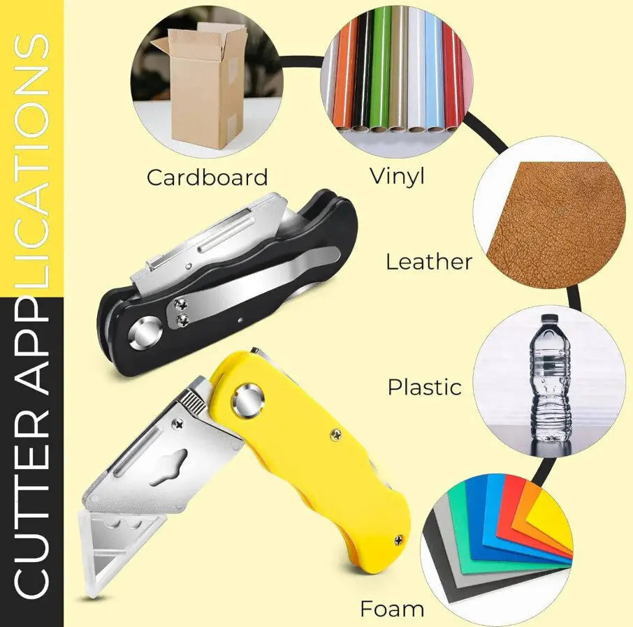 Cuttermesser Teppichmesser Cutter Kartonmesser mit Ersatzklingen 3er Set Ocris