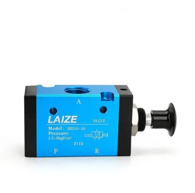 Pneumatik Ventil 3/2 Wege Wegeventil 1/4" Handventil Zugknopf komplett set 3R21 LAIZE