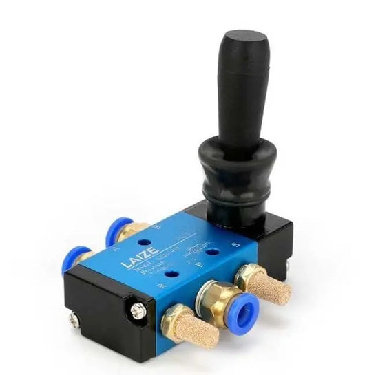Pneumatik Ventil 5/2 Wege Wegeventil 1/8" 1/4" Handventil Joystick komplett set LAIZE