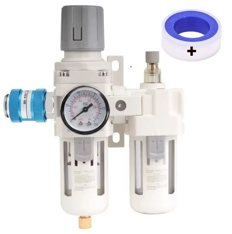 Wartungseinheit Wasserabscheider Filter Druckluft Öler 3/8" Absperrventil LAIZE