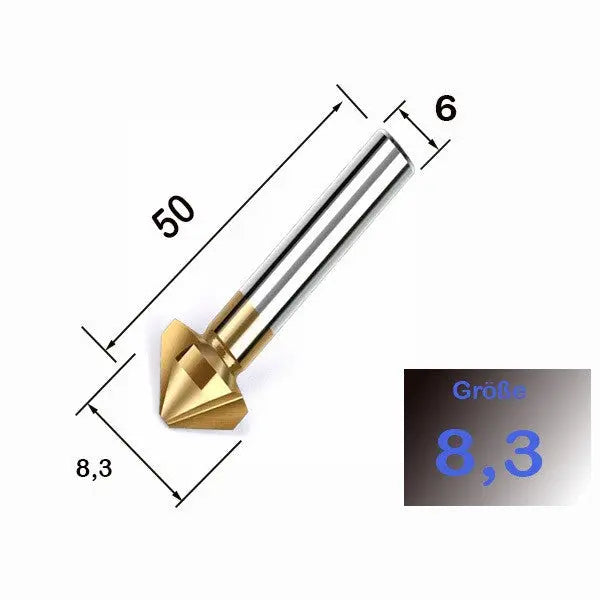 Kegelsenker Senkbohrer Entgrater 90grad HSS 6542 M2 für Edelstahl TIAN Industrie OCRIS