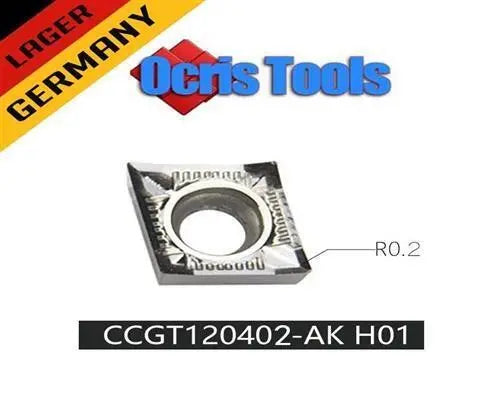 10 Stück Wendeschneidplatten CCGT120402 AK Alu+NE Top Quallität auch Einzeln Markenlos