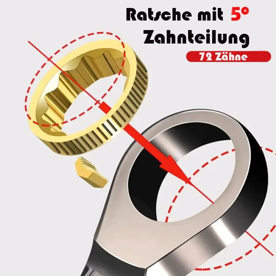 Ringmaul Ratschenschlüssel 8-24 mm Maul-Ringratschenschlüssel Knarrenschlüssel BoLian