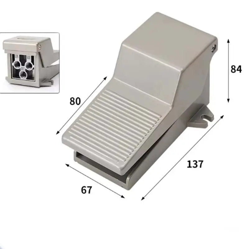 Pneumatik Ventil Fußschalter 5/2 Wege Taster 1/4" Anschluß Taster Schalldämpfer Ocris