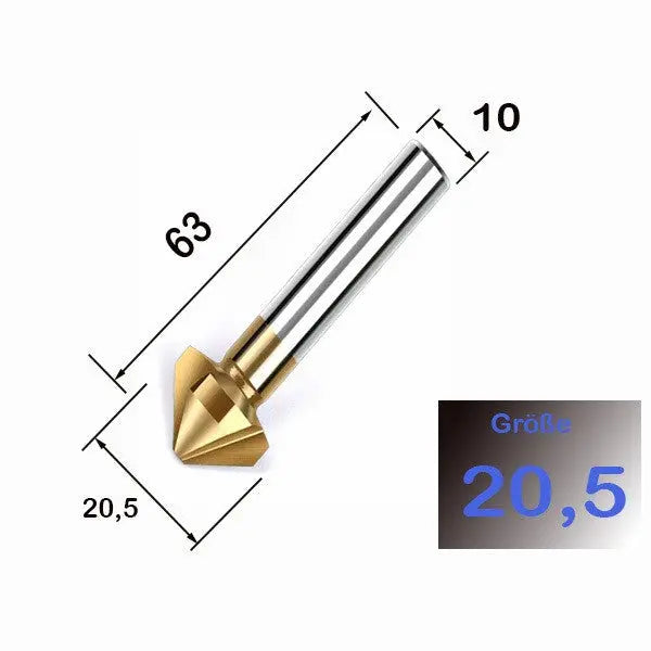 Kegelsenker Senkbohrer Entgrater 90grad HSS 6542 M2 für Edelstahl TIAN Industrie OCRIS