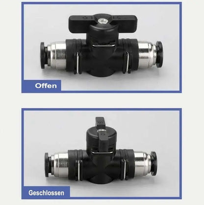 Pneumatik Absperrhahn IQS ähnl. Festo Steckanschluss 4/6/8 Absperrventile OCRIS