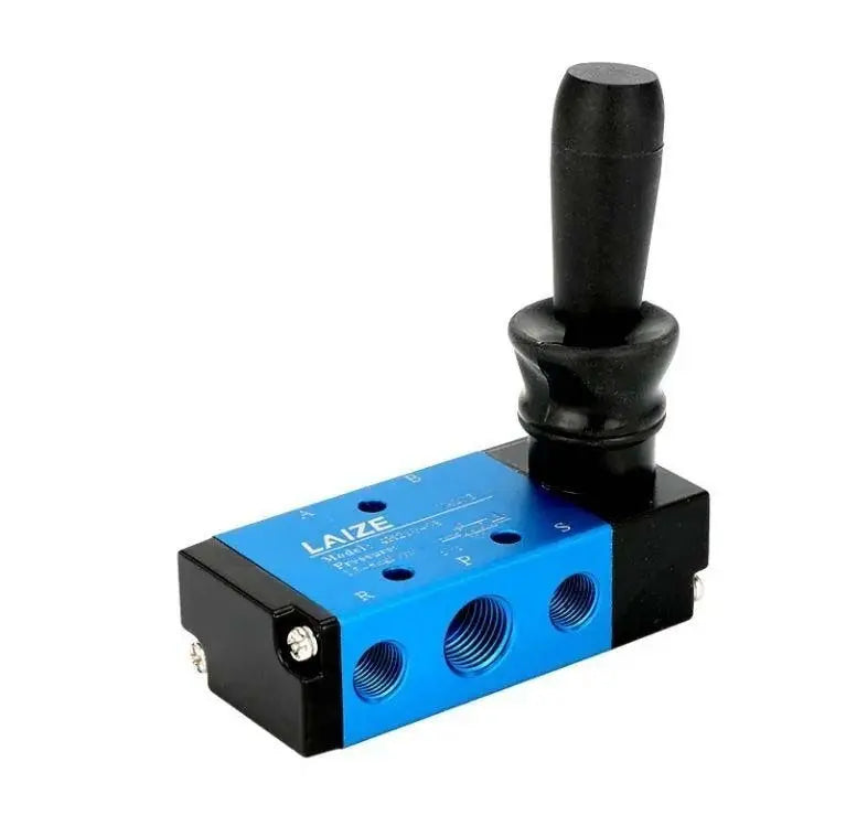 Pneumatik Ventil 5/2 Wege Wegeventil 1/8" 1/4" Handventil Joystick komplett set LAIZE