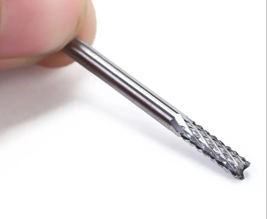 10-TLG SCHAFTFRÄSER 0,8-3,175MM SET HARTMETALL Zinn Titan FRÄSER PCB GRAVIER CNC Markenlos