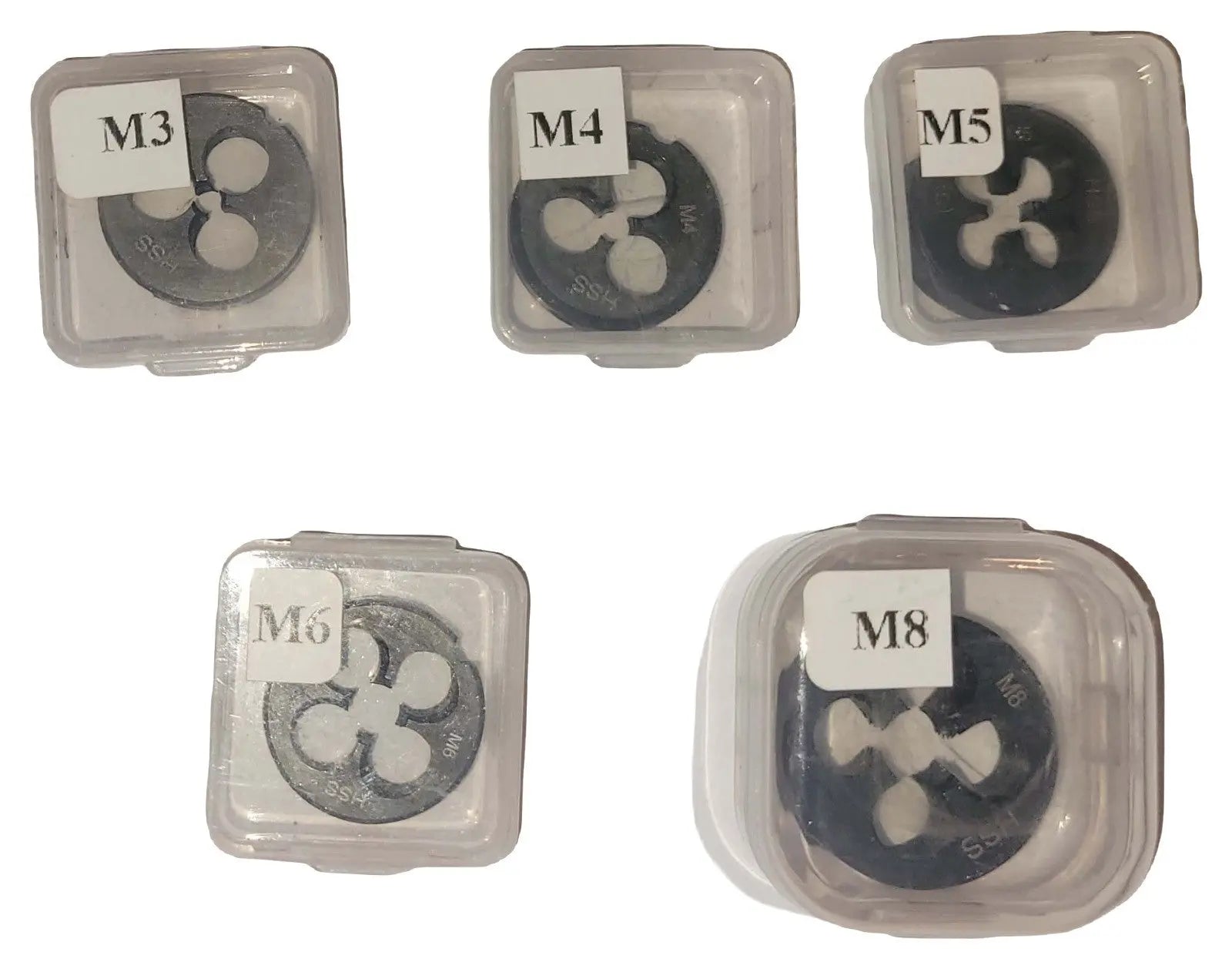 HSS Schneideisen Aussengewindeschneider metrisches Gewinde M3-M8 Profi Black Markenlos