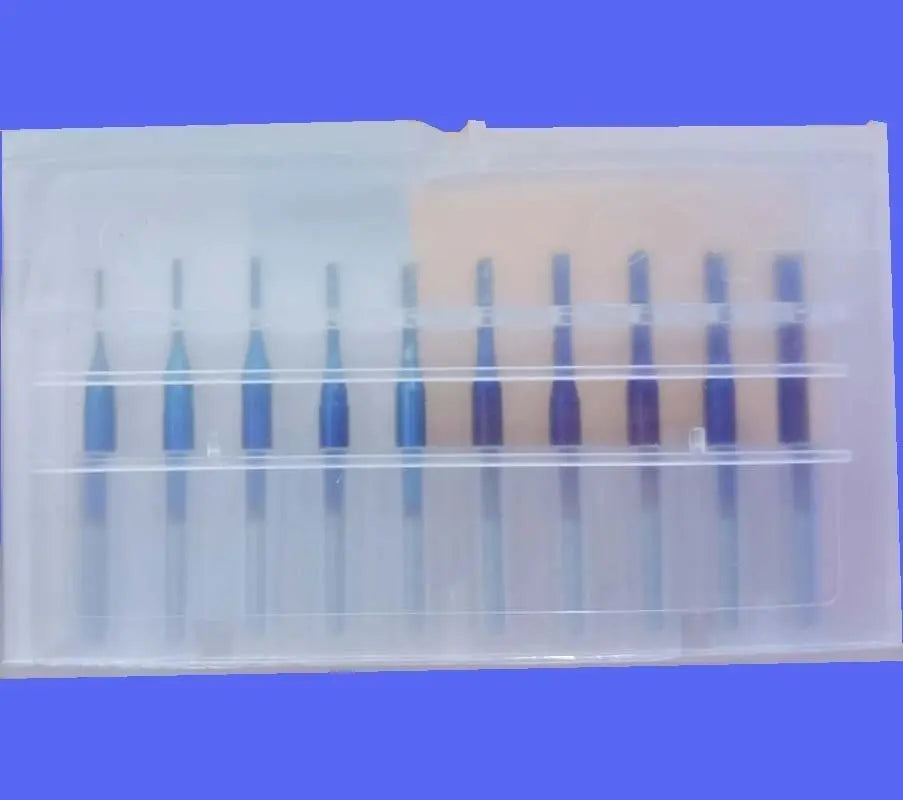 10-TLG SCHAFTFRÄSER 0,8-3,175MM SET HARTMETALL AlTiN Blau FRÄSER PCB GRAVIER CNC Markenlos