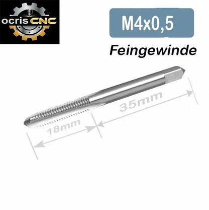 Feingewinde Gewindebohrer Gewindeschneider HSS Metrisch Rechts Durchgangsloch OCRIS
