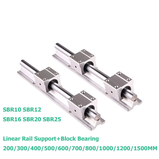 Linearschienen-Set SBR12 SBR16 SBR20 SBR25 300 400 500 600 800 1000 1200 mm 2 Stück Linearführung + 4 Stück Blocklager für CNC-Teil Ocris CNC Tools