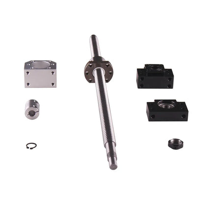 Kugelumlaufspindel SFU2005 500 1000 1500 mm mit Mutter & BK15BF15 & DSG20H Gehäusemutter & Kupplung BR 6,35 mm x 12 mm D25L30 Set Ocris CNC Tools