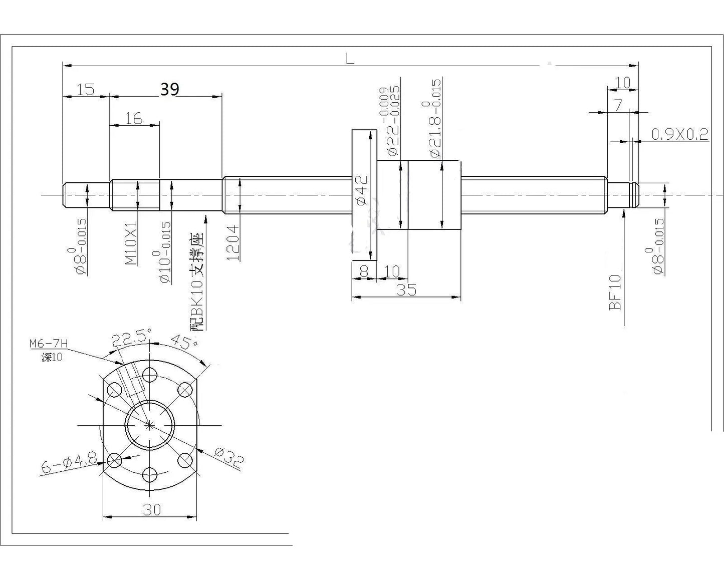 SFU1204 Gerollt Ball Schraube 250 300 mm 350 400 450 550 600 800 1000 1500mm C7 Mit Flansch Einzigen ball Mutter BK/BF10 Ende Bearbeitet CNC Ocris CNC Tools