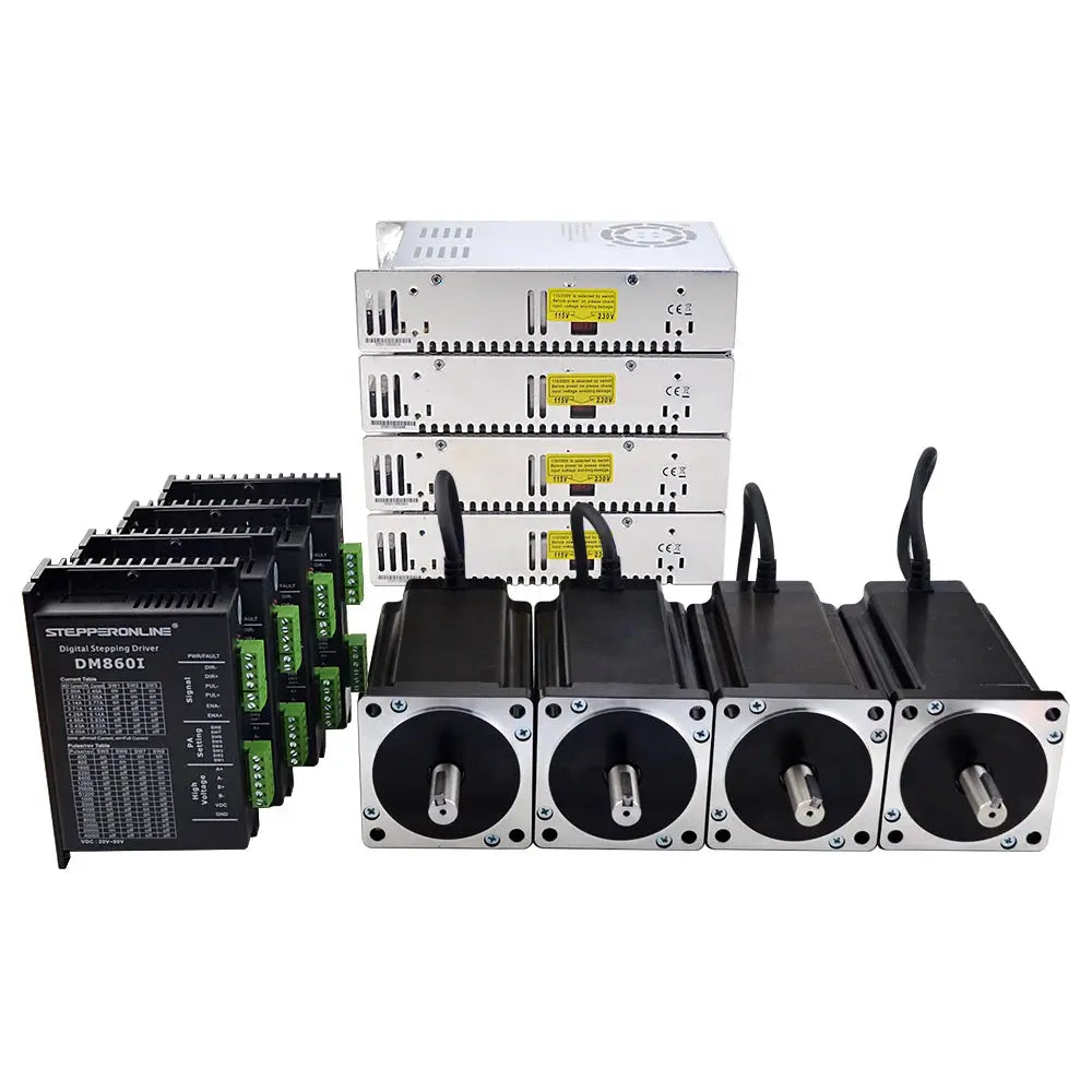4/3 Achsen 12 Nm Nema34 Open Loop Schrittmotor & Schrittmotortreiber DM860I & Netzteil CNC-Fräser-Set Ocris CNC Tools