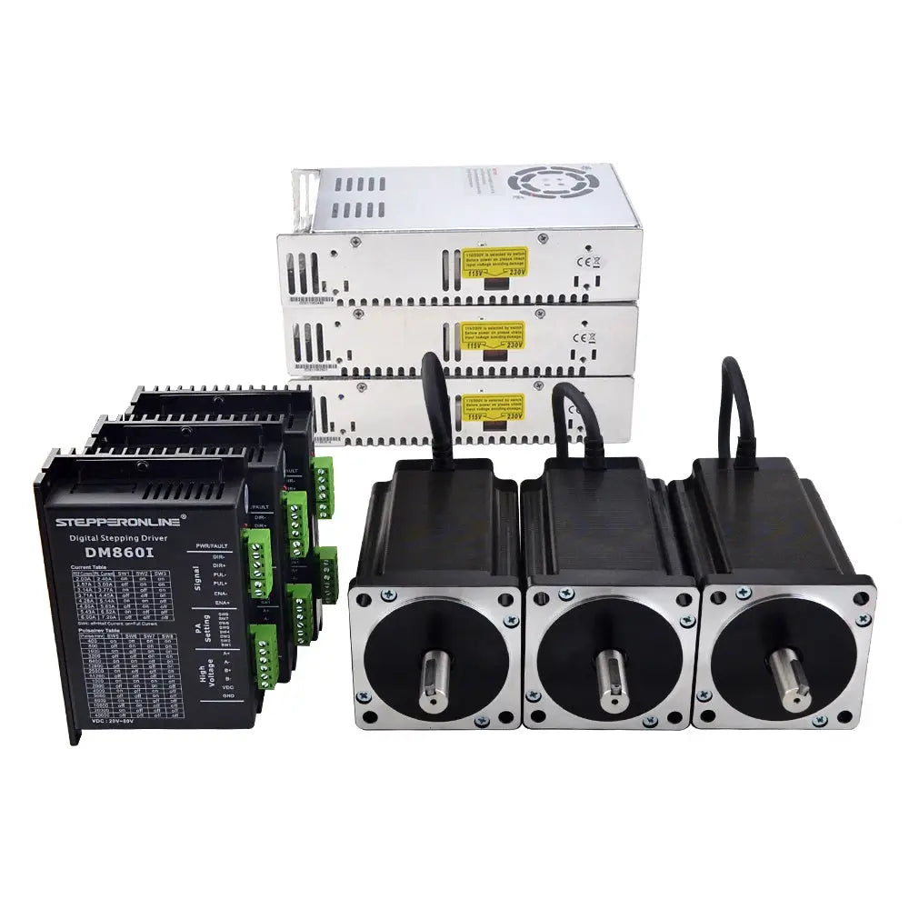 4/3 Achsen 12 Nm Nema34 Open Loop Schrittmotor & Schrittmotortreiber DM860I & Netzteil CNC-Fräser-Set Ocris CNC Tools