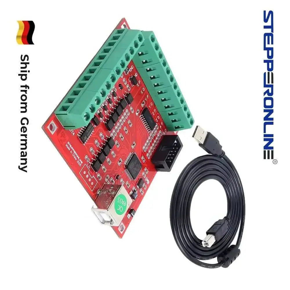 4-Achsen-CNC-Breakout-Board-Controller 100 kHz Steuerkarte USB-Steuerung für Mach3 für Gravierfräsmaschine Ocris CNC Tools