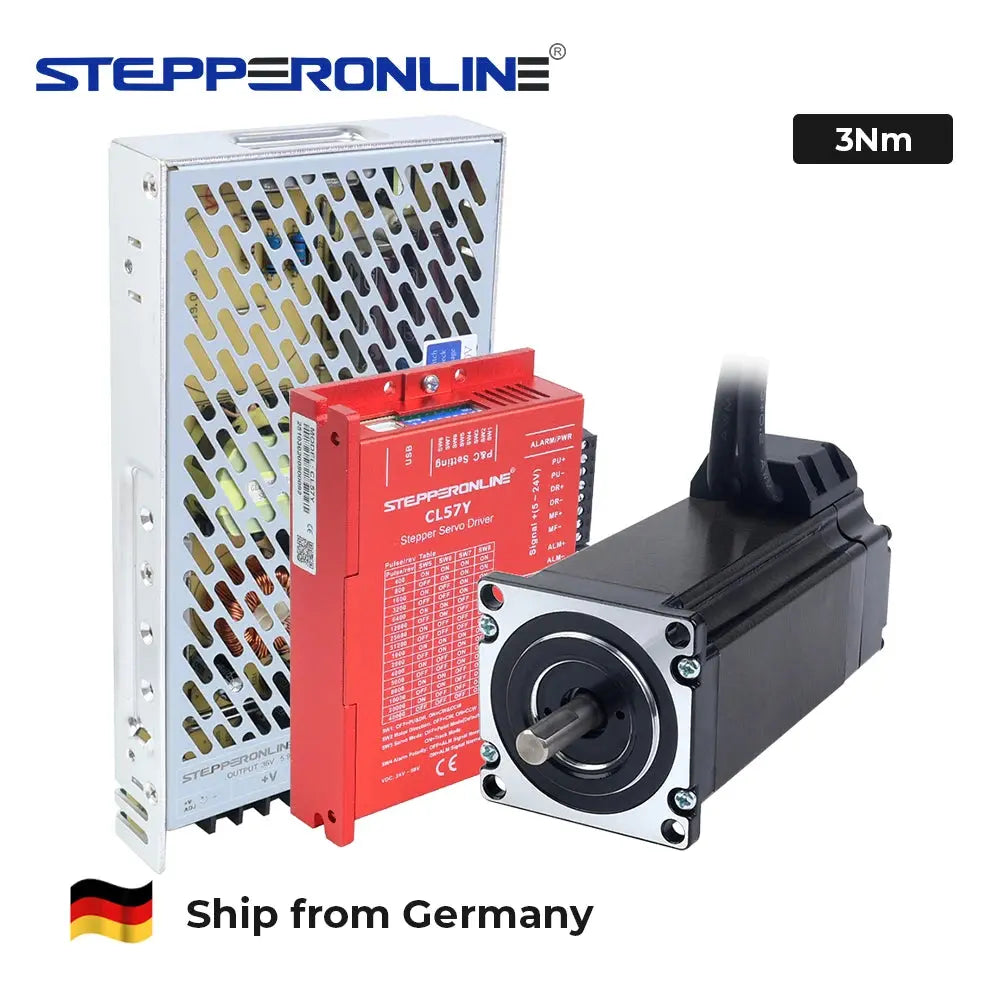 Nema 23, 3 Nm Schrittmotor-Kit mit geschlossenem Regelkreis, Encoder und Servotreiber CL57Y CNC-Kit Ocris CNC Tools