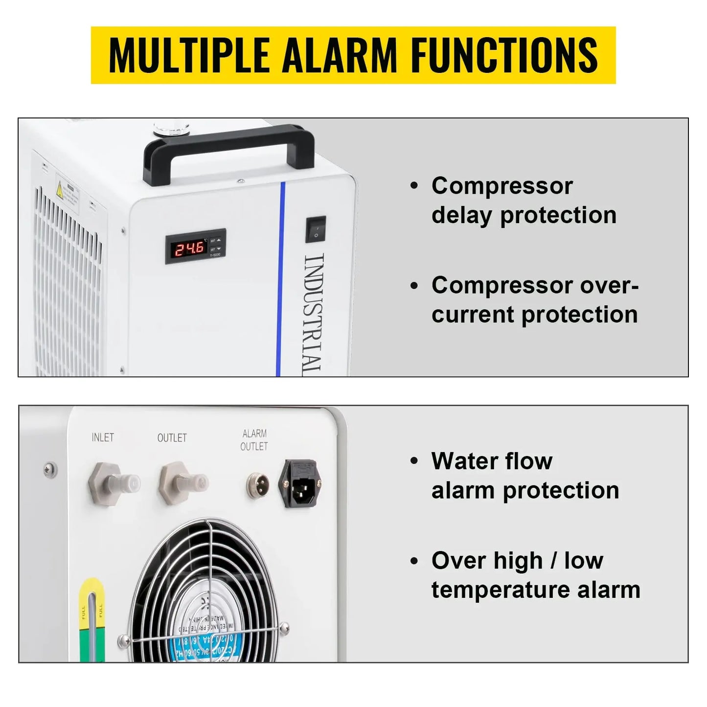 Vevor laser gravur maschine kühler thermolyse industrieller wasserkühler Ocris CNC Tools
