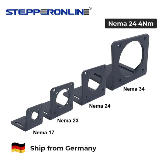 Nema 17/23/24/34 Schrittmotor-Montagehalterung, L-Unterstützung, Halterung für Schrittmotoren aus legiertem Stahl Ocris CNC Tools