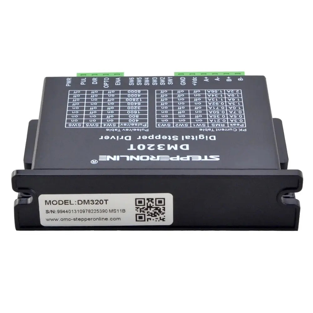 DM320T Digitaler Schrittmotortreiber 0,3–2,2 A 10–30 VDC 2-Phasen-Schrittmotor-Controller für Nema 8,11,14,16,17 Schrittmotor Ocris CNC Tools