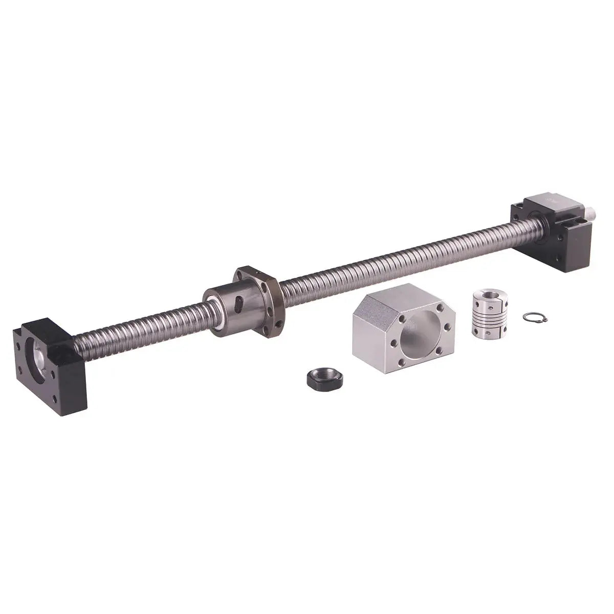 Kugelumlaufspindel SFU2005 500 1000 1500 mm mit Mutter & BK15BF15 & DSG20H Gehäusemutter & Kupplung BR 6,35 mm x 12 mm D25L30 Set Ocris CNC Tools